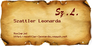 Szattler Leonarda névjegykártya